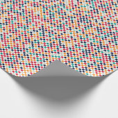 Kleurrijk klein vierkant geometrisch patroon cadeaupapier (Hoek)