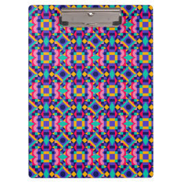 Kleurrijk klembord met een kleurrijk geometrisch 