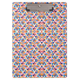 Kleurrijk klembord met geometrisch patroon