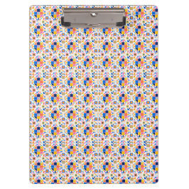 Kleurrijk klembord met geometrisch patroon 