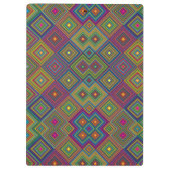 Kleurrijk klembord met levendig geometrisch diaman (Achterkant)