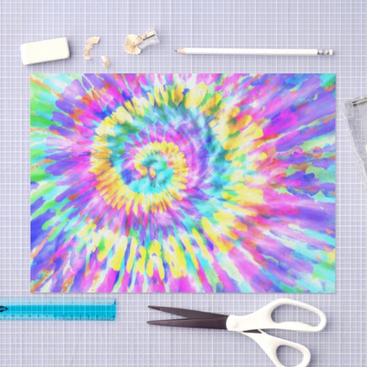 Kleurrijk kleurstofpatroon plakpapier tissuepapier (Craft)