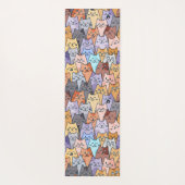 Kleurrijk Knuffel Kat Menigte Patroon Whimsical Ka Yogamat (Achterkant)