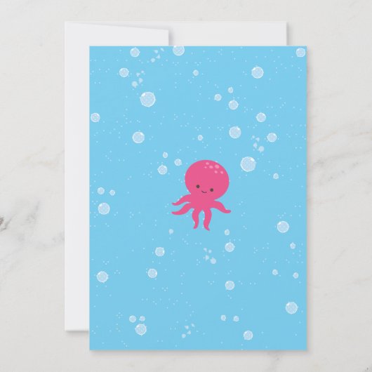 Kleurrijk Knuffel Onder Zee Kinderverjaardagsfeest Kaart (Achterkant)