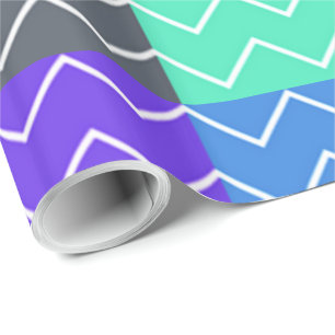 Kleurrijk koel chevron patroon cadeaupapier