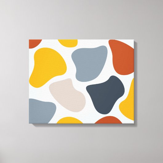 Kleurrijk, koel, trendy, modern organisch geometri canvas afdruk (Voorkant)