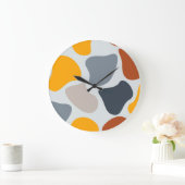 Kleurrijk, koel, trendy, modern organisch geometri grote klok (Huis)