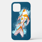 Kleurrijk Koi-vistreksel in blauw water Case-Mate iPhone Case (Achterkant)