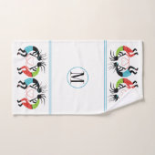 Kleurrijk Kokopelli hartpatroon Bad Handdoek (Handdoek)