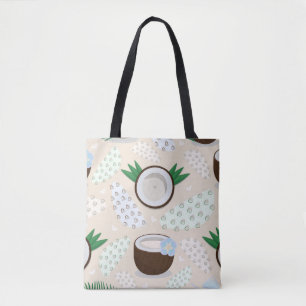 Kleurrijk kokospatroon tote bag