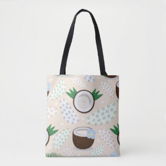 Kleurrijk kokospatroon tote bag