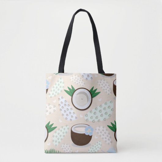 Kleurrijk kokospatroon tote bag (Voorkant)