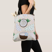 Kleurrijk kokospatroon tote bag (Dichtbij)