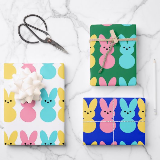 Kleurrijk Konijn Inpakpapier – Schattig Pasen Vel (Voorkant)