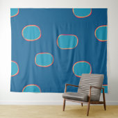 Kleurrijk koningsblauw jumbo stippen evenement ach wandkleed (In Situ (horizontaal))