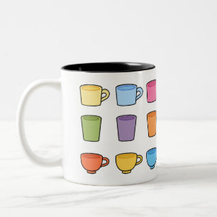 Kleurrijk Kopje & Mok Patroon Schattig Ontwerp v