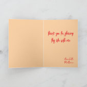 Kleurrijk koppel verliefd Silhouette Beige Kaart (Binnen)