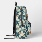 Kleurrijk Koraal en Shell Design Bedrukte Rugzak (Links)