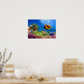 Kleurrijk koraal en tropische vis poster (Keuken)