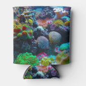 Kleurrijk koraal onderwater blikjeskoeler (Voorkant)