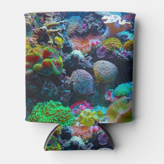 Kleurrijk koraal onderwater blikjeskoeler (Voorkant)
