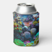 Kleurrijk koraal onderwater blikjeskoeler (Blikje Achterkant)