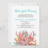 Kleurrijk Koraalrif Aquarel | Oefenavondeten Kaart (Voorkant)