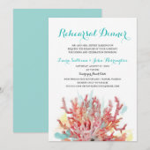 Kleurrijk Koraalrif Aquarel | Oefenavondeten Kaart (Voorkant / Achterkant)