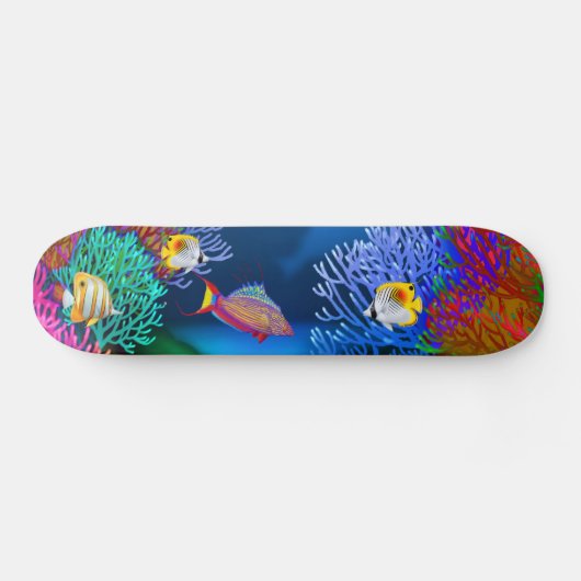 Kleurrijk koraalrif Fish Skateboard (Horizontaal)