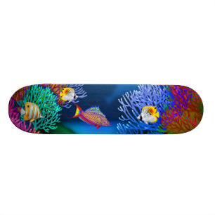 Kleurrijk koraalrif Fish Skateboard