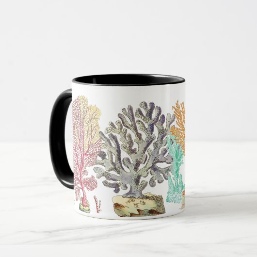 Kleurrijk koraalrif in de tropische Zee Rocks Ocea Mok (Voorkant links)