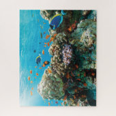 Kleurrijk koraalrif met tropische visserij legpuzzel (Verticaal)