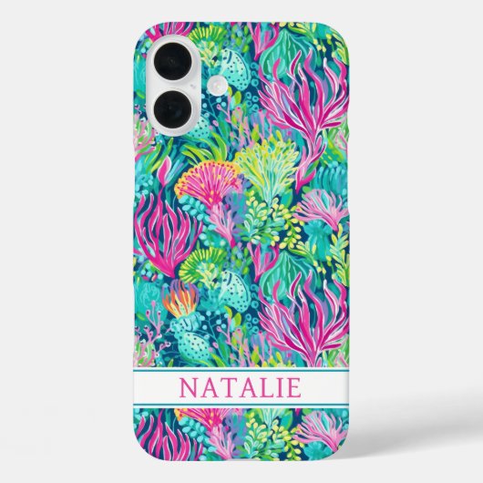 Kleurrijk Koraalrif Monogram Case-Mate iPhone Case (Achterkant)