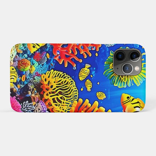 Kleurrijk koraalrif ontwerp Case-Mate iPhone case (Achterkant (horizontaal))