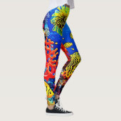 Kleurrijk koraalrif ontwerp leggings (Rechts)