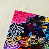 Kleurrijk koraalrif ontwerp strandlaken (In situ)