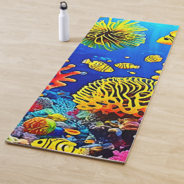 Kleurrijk koraalrif ontwerp yogamat