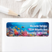 Kleurrijk koraalrif Tropische Vis Strand Adres Etiket (Insitu)