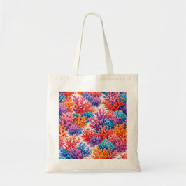 Kleurrijk Koraalrif Tuinpatroon Tote Bag