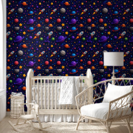 Kleurrijk kosmisch sterrenstelsel ruimtepatroon be behang