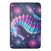 kleurrijk kosmisch zeepaardje badmat (Voorkant Verticaal)