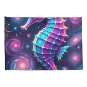 kleurrijk kosmisch zeepaardje kussensloop (Achterkant-Rechts)