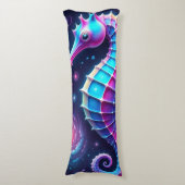kleurrijk kosmisch zeepaardje lichaamskussen (Voorkant Verticaal)