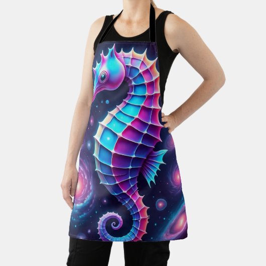 kleurrijk kosmisch zeepaardje schort (Insitu)