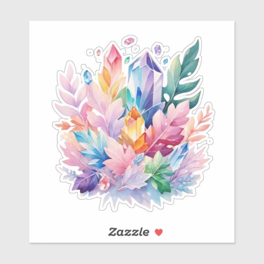 Kleurrijk kristal sticker (Vel)
