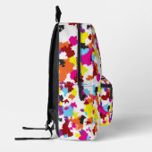 Kleurrijk Kristallijn Onregelmatig Abstract Patroo Bedrukte Rugzak (Links)