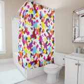 Kleurrijk Kristallijn Onregelmatig Abstract Patroo Douchegordijn (In situ)