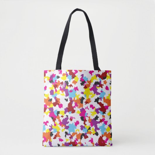 Kleurrijk Kristallijn Onregelmatig Abstract Patroo Tote Bag (Voorkant)