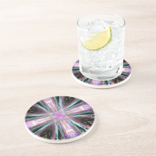 Kleurrijk kruis van Christus Onderzetter (Zijkant)