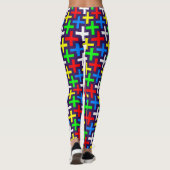 Kleurrijk kruispatroon leggings (Achterkant)